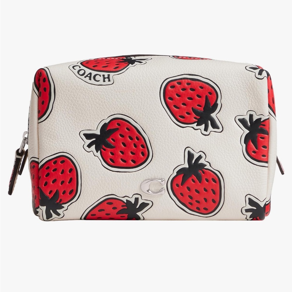 New! Coach Strawberry Cosmetic Pouch